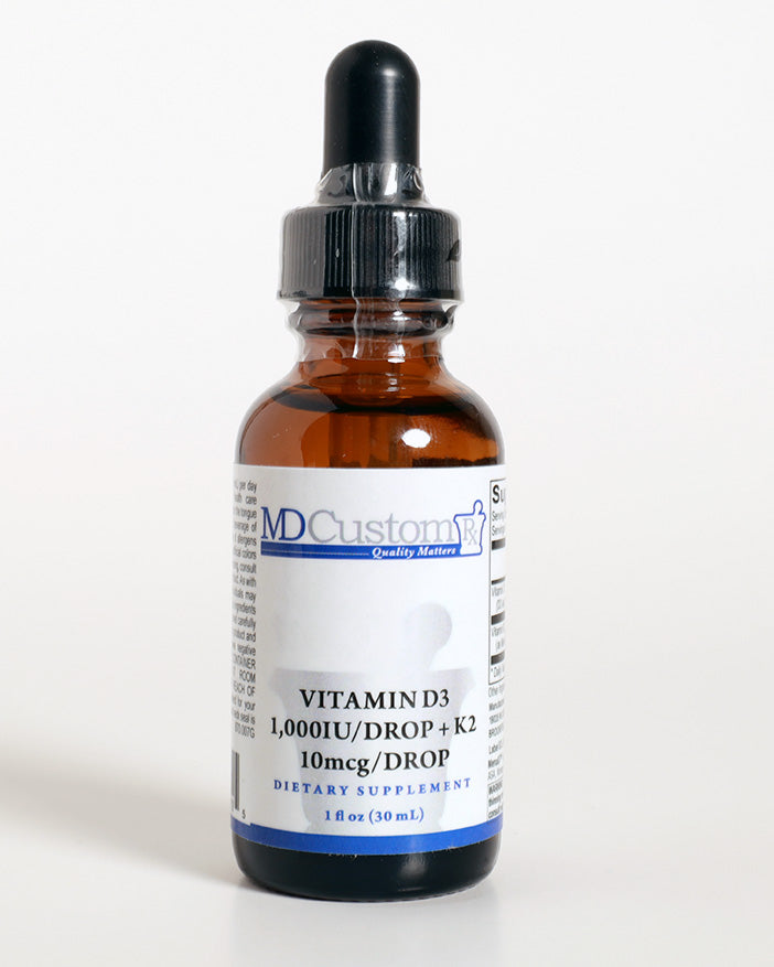 Vitamin D3 1,000IU/drop + K2 10mcg/drop